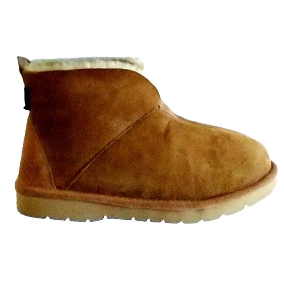 Cabelas Women's Boots Shearling Lined Suede Ankle Bootie Pull On Non-Slip - 8M - Picture 1 of 8